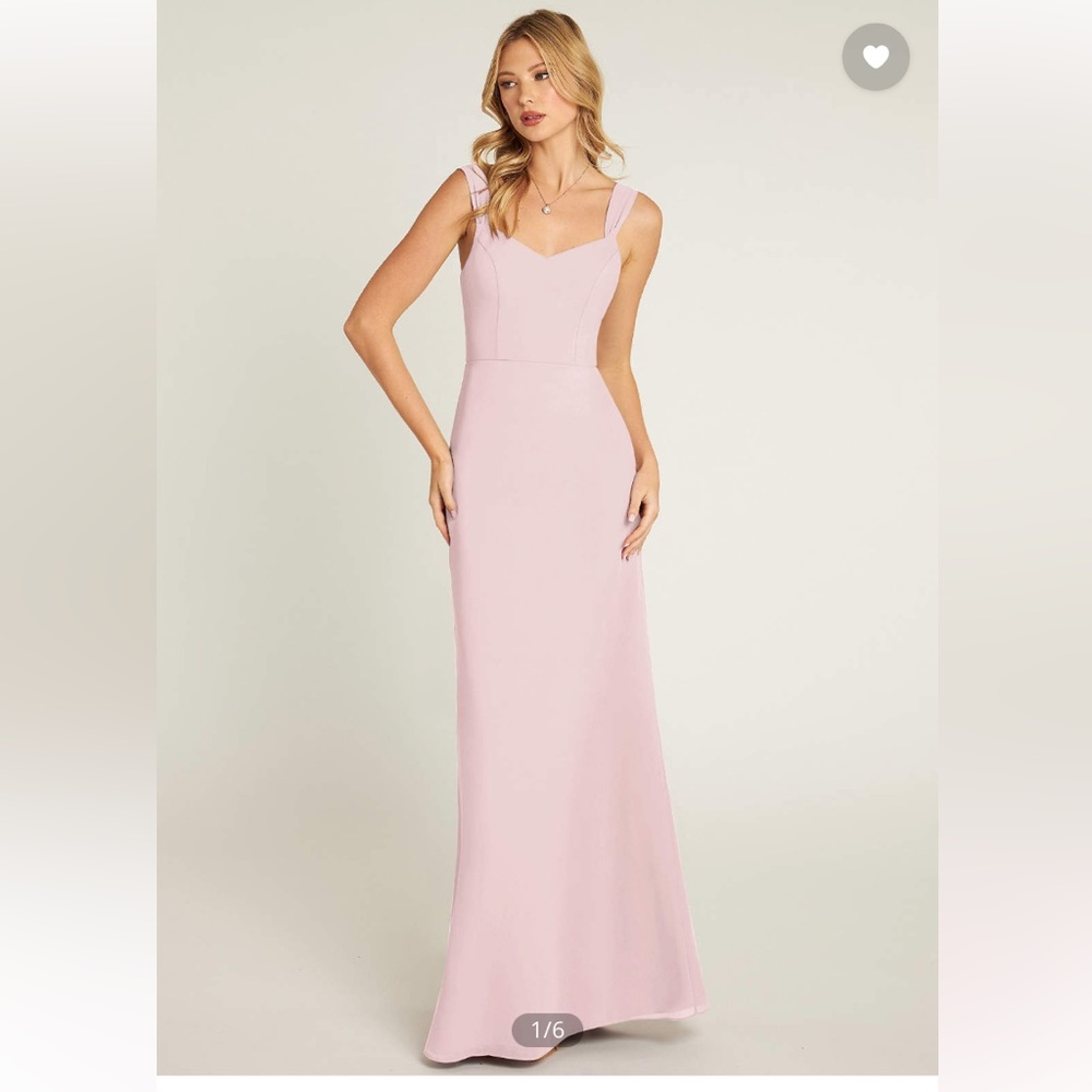 Azazie Blushing Pink Denice Bridesmaid Dress sz A6